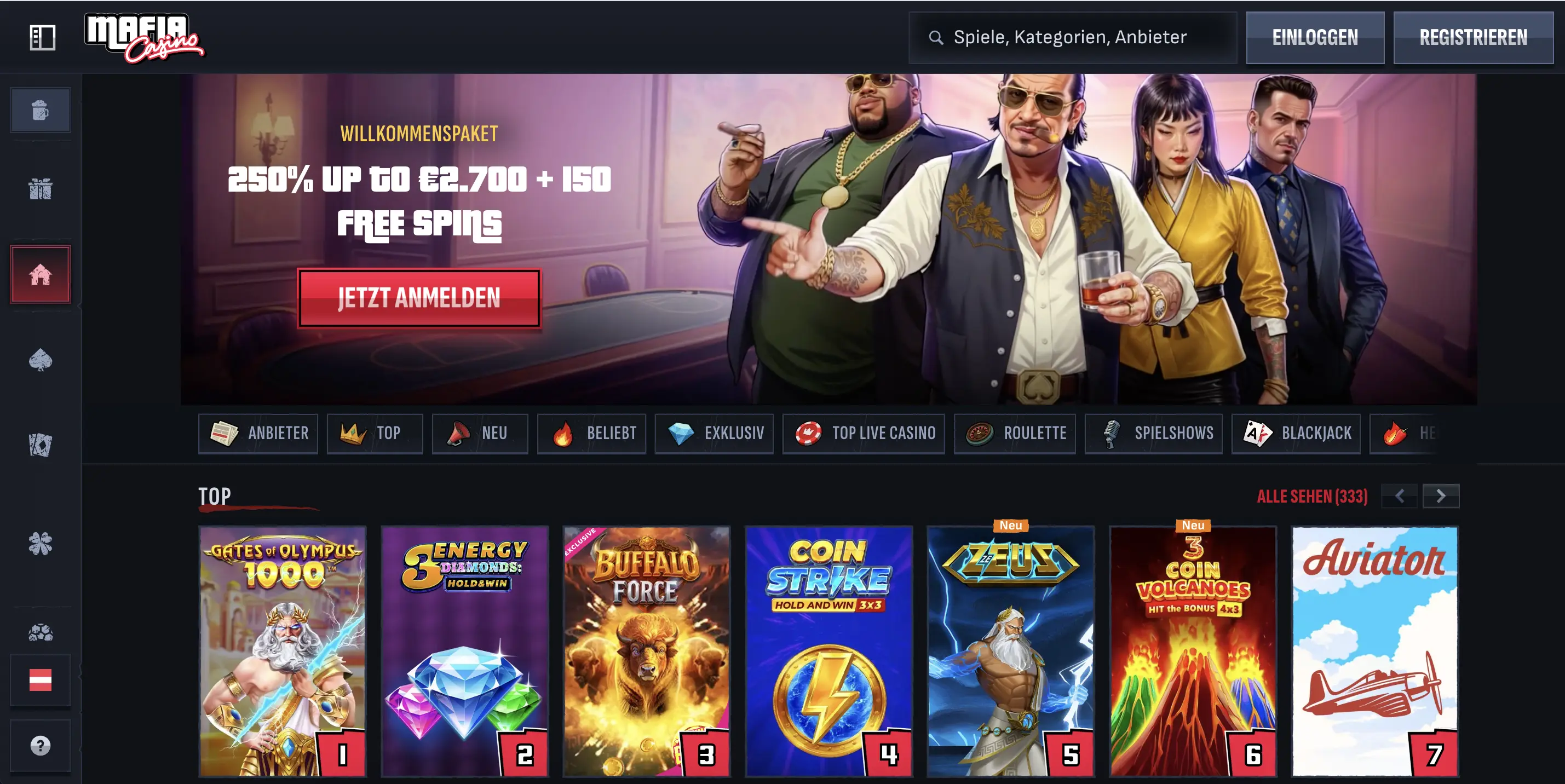 Mafia online casino Österreich